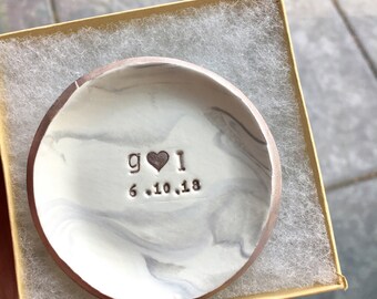 Personalized Ring Dish, Wedding Ring Holder, Marble Jewelry Dish, Personalized Dish, Decorative Dish, Jewelry Dish, Ring dish, Key Holder