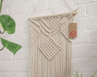 Macrame Wall Hanging - 3 foot length, Macrame Cord, Boho Chic Farmhouse Decor for Bedroom, Dorm Room, Living Room / High Quality & Hand Made