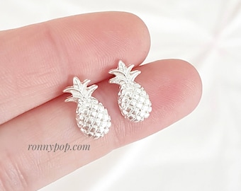 Pineapple Earrings - Pineapple Jewelry - Silver Pineapple - Gold Pineapple - Dainty - Small - Summer Earrings - Children Jewelry - Gift Idea