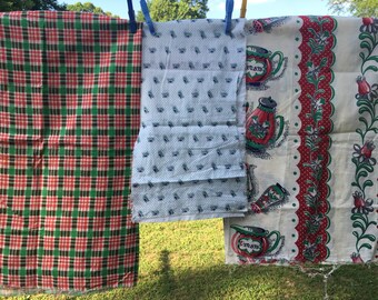 Vintage cotton feed sacks , flour sacks, Three pieces