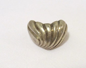 Vintage Modernist Sterling Silver Dome Ring Size 8