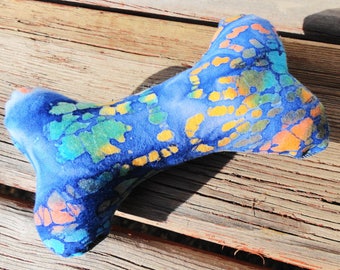Dog Chew Toy, Dog Toy, Upcycled Dog Toy - Small - Blue Batik