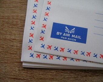 DESTASH - Thai Vintage Style Airmail Envelopes ,Par Avion Envelopes - set of 30 pcs. ,size small