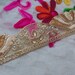 Embellishment Sari Border Ribbon Decorative Trim beaded Trim by the Yard, Gold Kundan Trim Stone Work Sewing trim indian trim ft251