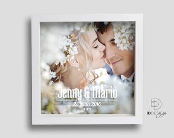 Cadre photo personnalisé, mariage, couple, amour, famille, enfants