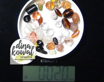 Destash - 2 oz. quality glass bead mix - neutrals