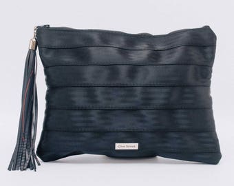 Upcycled Seatbelt Darcy Foldover Clutch