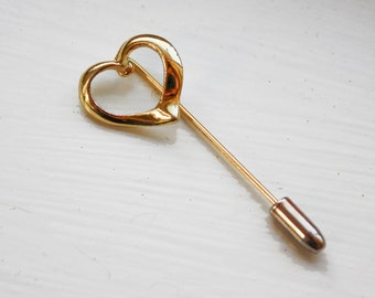 Heart Pin for Hat, Scarf or Lapel