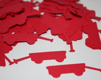 200 pieces Little Red Wagon Die Cut Confetti