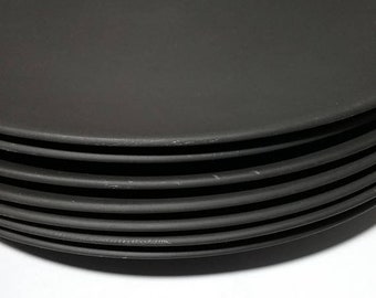 Wedgwood black basalt coupe luncheon plate.
