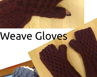 Weave Gloves Knitting Pattern