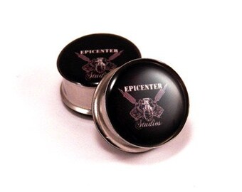 CUSTOM Picture Plugs gauges - 1 1/8, 1 1/4, 1 3/8, 1 1/2 inch