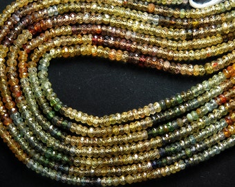 3.5mm Zircon Rondelles, Reserve 4 Strands