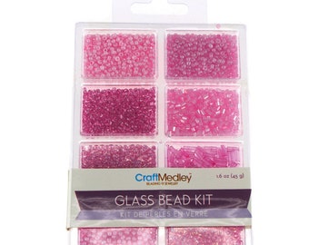 Loose Glass Beads Kit, Blush, 45-gram