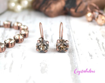 Dark Crystal Earrings, Crystal Earrings, Swarovski Earrings, Dangle Earrings, Drop Earrings, Bridesmaid Earrings, Party, Fashion, Gift.