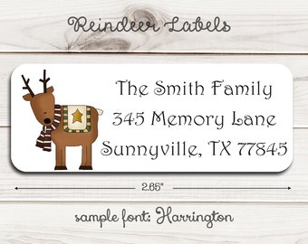 Reindeer Return Address Labels