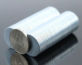 50 pcs of 3/4" x 1/16" Neodymium MAGNETIC Discs N35 - 19mm x 1.5mm 0.75" Dia - Super Strong Rare Earth Disc Diak Circle Bar Circle Magnets
