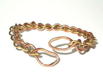 Brass and Copper Bracelet, Cuff, Women, Men, Ready To Ship,