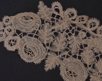 Rare Early C19th Antique Honiton Lace Collar and cuff