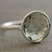 Green Amethyst Silver Ring - Boho Chic Jewellery - Green Amethyst Ring- Gemstone Ring - Handmade Ring - Stacking ring