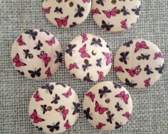 colored wooden buttons
