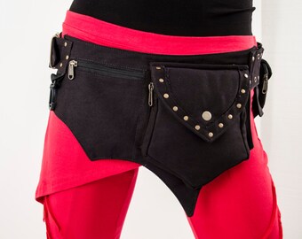 Warlock Pocket Belt (Hip belt, festival gear, festival clothing, Steampunk, Burning Man, Utility belt, pouch, hip bag, cosplay, unisex belt)