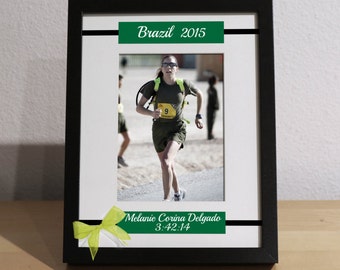Half Marathon Gift, Gift for Marathon Runner, Marathon, Triathlon, Runner's Gift, Personalized Picture Frame, Custom Gift, Marathon Finisher