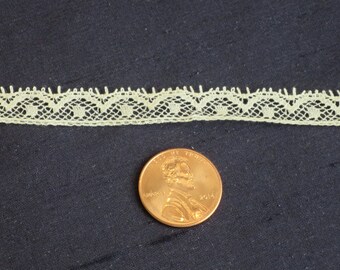 Ecru, Off-White, 1/4" French Lace Edging Trim, Heirloom, Doll, Lingerie # 21193