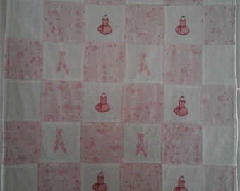 Ballet Themed Baby Quilt with Matching Pillow
