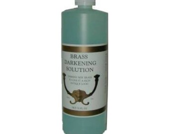 Brass Darkening Solution - Brass Patina - Metal Ager - 32 Ounce Bottle