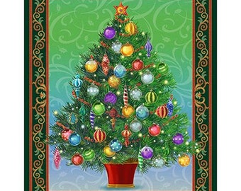 Holiday Treasures 36" x 44" Christmas Panel 45416F from Quilting Treasures by the panel
