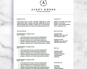 One page resume | Etsy One page resume | Etsy