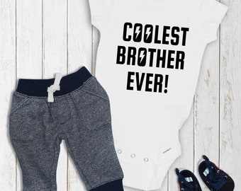 Coolest Brother Onesie - Custom Baby Onesie - Custom Onesie - Baby Onesie - Big Bother Outfit - Baby Gift - Baby Boy Onesie - Unisex Onesie