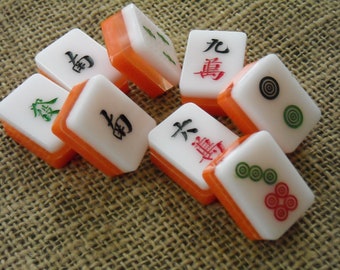 Triple Layer Mahjong - Mahjong Crafts - Colored Mahjong - Mahjong Tiles for Crafts - Mahjongg Supplies - Free Shipping - Pink Mahjong Tiles