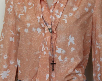 Long Rosary/ Crucifix - Can be worn as necklace
