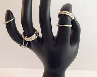 Silver stacking rings