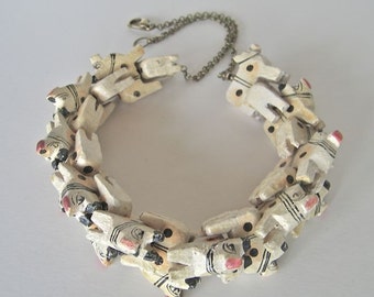 stacked animal necklace - 22 inch