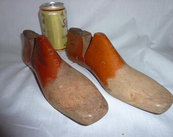 Vintage Pair of Shoemaker's Forms Old Wooden