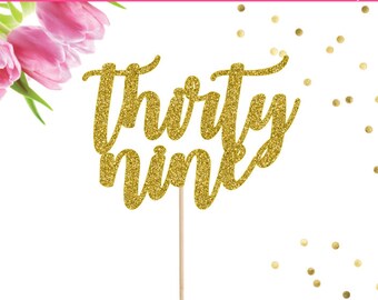 39th Birthday Cake Topper, Thirty Nine Cake Topper, 39 Cake Topper, 39th Birthday Decor, 39th Anniversary, Happy 39th Birthday Cake Topper