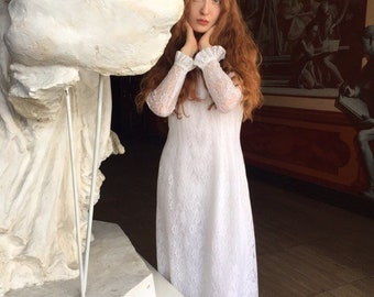 Wedding white 80's dress