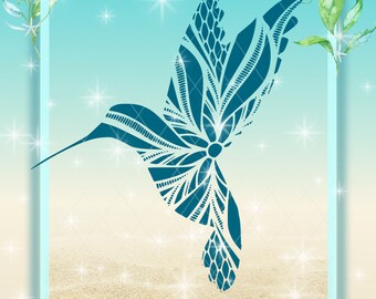 Hummingbird Mandala SVG, Mandala Svg, Svg Files, Mandala Hummingbird, Hummingbird Cut File, Hummingbird Dxf, Mandala Dxf, Bird Mandala