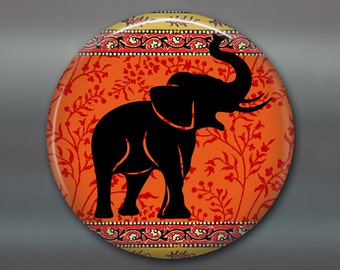 elephant magnet- colourful fridge magnet- animal art magnet- kitchen decor- large magnet for fridge- big magnet housewarming gift MA-1031