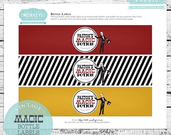 Vintage Magic Bottle Labels