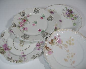 Vintage Luncheon Plates, Dessert Plates, Salad Plates, Vintage Tablesetting, Eclectic Table