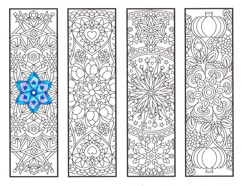 Coloring Bookmarks Cool Weather Mandalas Page For