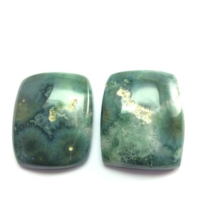 Agate cabochons rectangle gemstone 31x38mm