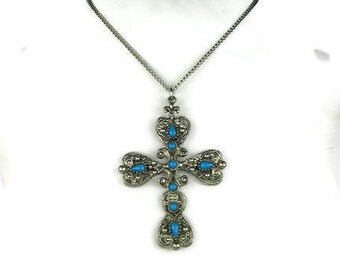 Southwestern Cross Pendant Necklace