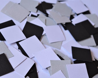 Monochrome square confetti, Monochrome Party Decorations, Baby Shower Decorations, Tribal Party Decorations, Wild One Party Decorations