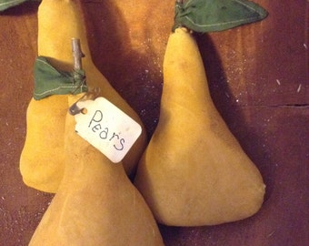 primitive grungy pear pattern folk art pattern