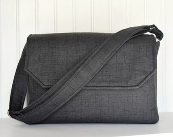 DSLR Padded Camera Bag in Black and Chevron with Lens Pockets Nikon Canon Rebel EOS or Digital